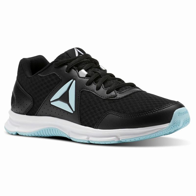 Tenisi Reebok Express Trainer Dama Negrii/Turcoaz/Albi Romania YK5664BC